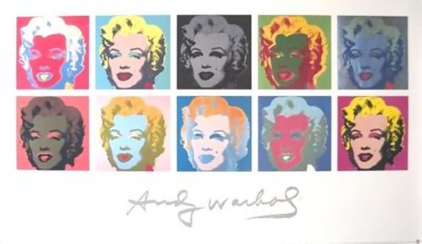 VERY RARE LIMITED ED ANDY WARHOL 10 MARILYN MONROE  