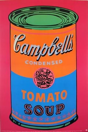 HUGE ANDY WARHOL OFFICIAL AUTHORIZED CAMPBELLS SOUP CAN  